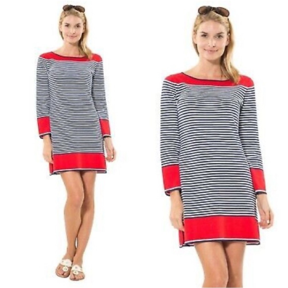 STS Sail to Sable Striped Nautical Dress M
